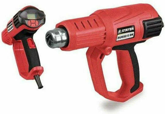 Stayer SUH 650 EDK Πιστόλι Θερμού Αέρα 2000W με Ρύθμιση Θερμοκρασίας εως και 650°C