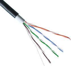Seven U/UTP Cat.5 Καλώδιο Ethernet 305m Μαύρο