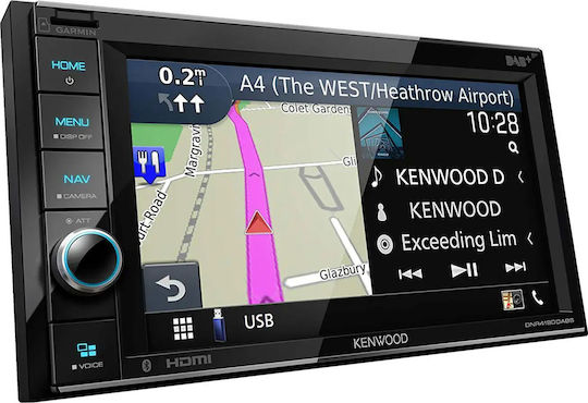Kenwood Ηχοσύστημα Αυτοκινήτου 2 DIN (Bluetooth/USB/WiFi/GPS/Apple-Carplay/Android-Auto) με Οθόνη Αφής 6.2"