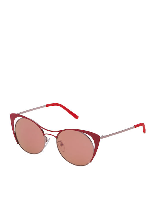 Sting Women's Sunglasses with Red Metal Frame a...
