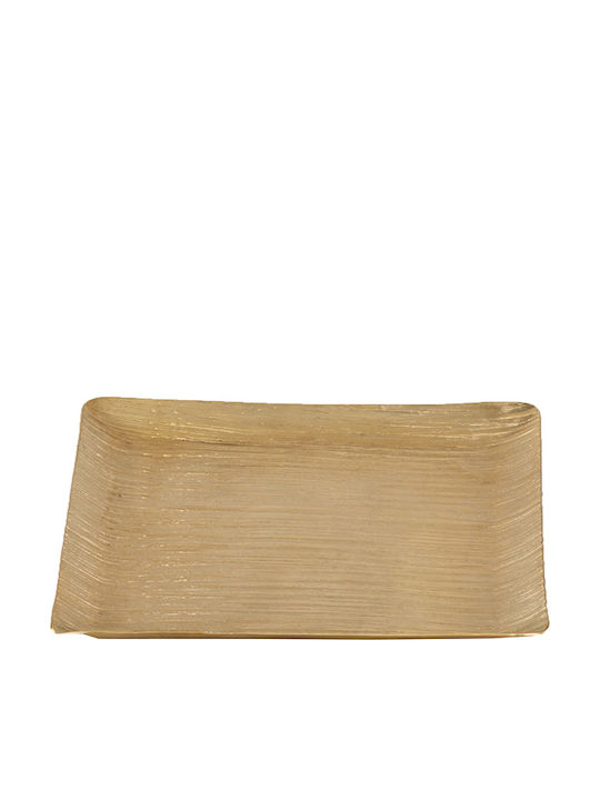 InTheBox Aluminum Decorative Platters Set Thread Aluminum Tray Champagne 29.5x29.5xH3cm Beige 30x30x3cm 4pcs