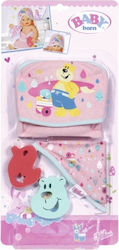 ZAPF Creation Baby geboren Bad Kapuzenhandtuch und Schwamm Rosa