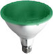 Spot Light Λάμπα LED 15W για Ντουί E27 και Σχήμα PAR38 Πράσινο 1200lm