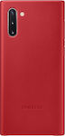 Samsung Leather Cover Umschlag Rückseite Leder Rot (Galaxy Note 10) EF-VN970LREGWW