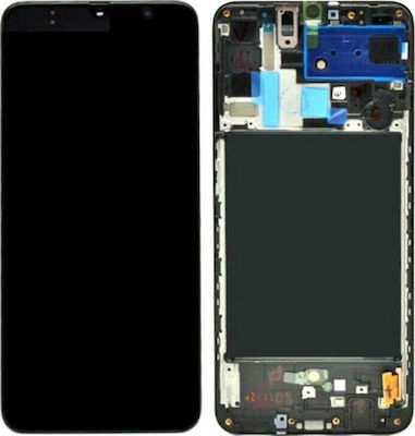 Samsung Mobile Phone Screen Replacement with Frame andTouch Mechanism for Galaxy A80 (Black)