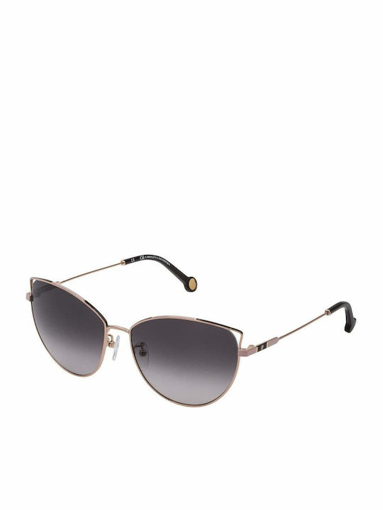 Carolina Herrera Women's Sunglasses with Gold Metal Frame SHE140 08FE