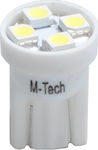 M-Tech Lamps Car & Motorcycle T10 / W2.1X9.5D / W5W LED White 12V 1pcs