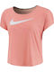 Nike Swoosh Femeie Sport Tricou Dri-Fit Cu buline Roz