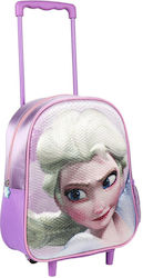 Cerda 3D Elsa Frozen Σχολική Τσάντα Τρόλεϊ Νηπιαγωγείου σε Λιλά χρώμα