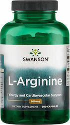Swanson L-Αrginine 500mg 200 Κάψουλες Unflavoured Swanson L-Αrginine 500mg 200 Κάψουλες Unflavoured