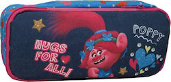 Gim Trolls Party Pencil Case with 2 Compartments Blue