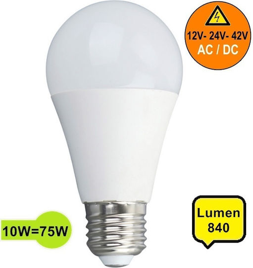 Redled Λάμπα LED 10W 116mm για Ντουί E27 και Σχήμα A60 Ψυχρό Λευκό 840lm