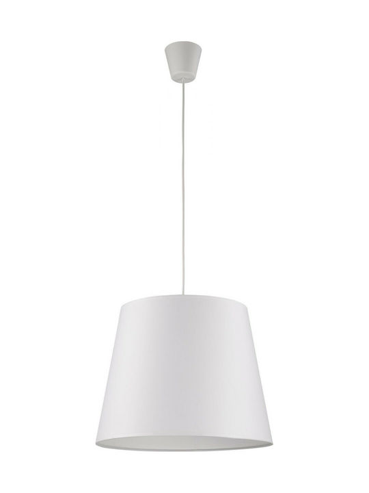 TK Lighting Maja Pendant Light Single-Light Bell for Socket E27 White