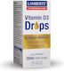 Lamberts Vitamin D3 Drops Βιταμίνη για Ενίσχυση του Ανοσοποιητικού & την Υγεία των Οστών 200iu 20ml