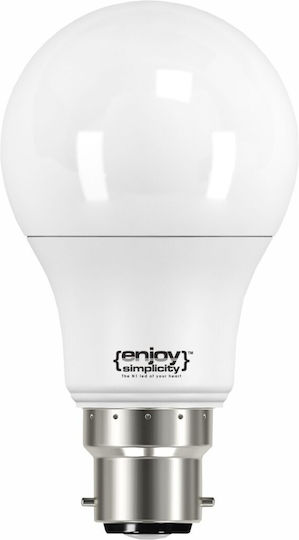 Elvhx Λάμπα LED 9.5W 105mm για Ντουί B22 και Σχήμα A60 Φυσικό Λευκό 806lm