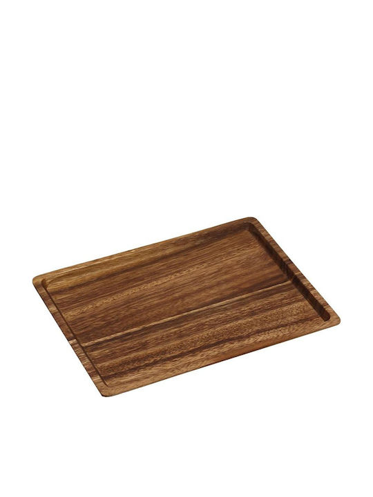 Espiel Rectangle Tray Wooden In Brown Colour 30.5x23x2cm 1pcs