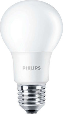 Philips LED Lampen für Fassung E27 und Form A60 Naturweiß 470lm 1Stück