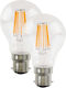 Diolamp LED Bulbs 7W 108mm for Socket B22 and Shape A60 Natural White 620lm 2pcs