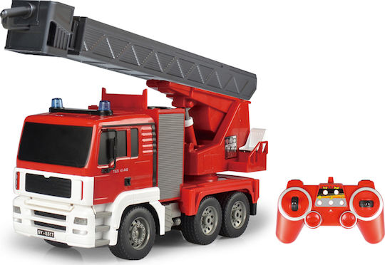 Shantou Double Eagle Fire Truck with Ladder Remote Controlled Fire Truck Red