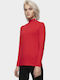 4F De iarnă Femeie Bumbac Bluză Mânecă lungă Roșie H4Z19-TSDL002-62S
