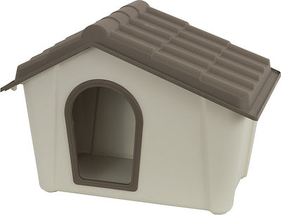 ArtPlast Dog House Hundehaus Kunststoff Außenbereich Beige 57x40x42.5cm PC1T