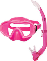 Mares Kids' Silicone Diving Mask Set with Respirator Blenny Combo Pink