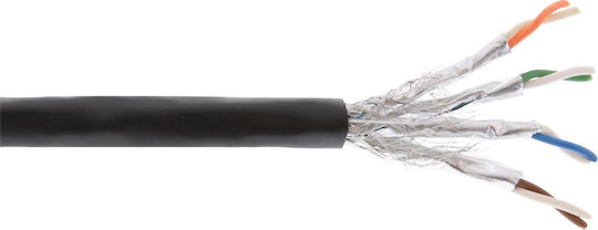 InLine S/FTP Cat.7a (10Gbps) Καλώδιο Δικτύου Ethernet χωρίς ακροδέκτες 50m Μαύρο