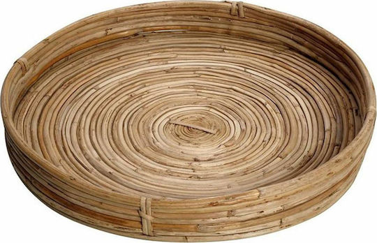 Espiel Дърво Кръгъл Поднос за сервиране в Кафяв Цвят 35x35x4см KAG147 1бр