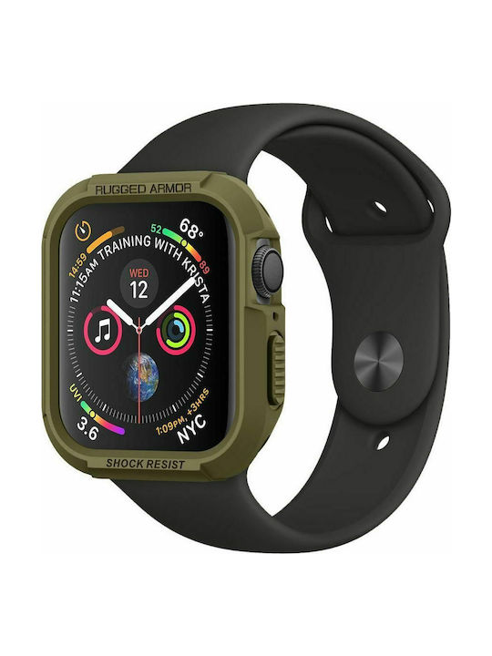 Spigen Rugged Armor Silikonhülle Olive Green für Apple Watch 40mm