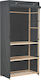 vidaXL Fabric Wardrobe with Shelves in Gray Color 79x40x170cm
