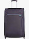 Bartuggi 722-107 Medium Fabric Black Suitcase With 2 Wheels Height 63cm