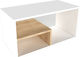 Fedora Rectangular Wooden Coffee Table White L80xW40xH40cm