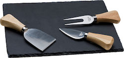 HFA Stone Cheese Serving Platter with Knives & Fork 24x18cm 4pcs