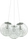 Ideal Lux Mapa Sat SP3 Pendant Light Three-Light for Socket E27 Silver