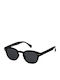 Izipizi C Unisex Sunglasses with Black Horn-Rimmed Frame and Black Lens