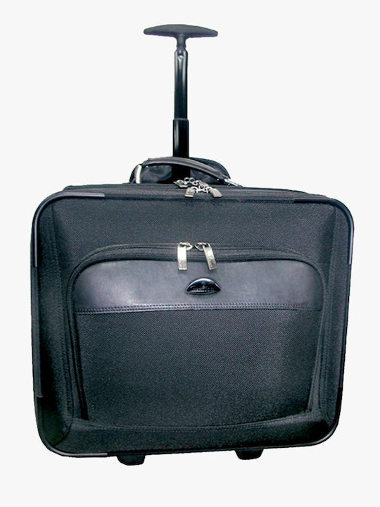 Bartuggi 008-158 Cabin Hard Travel Suitcase Black with 2 Wheels Height 42cm