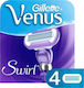Venus Swirl Ανταλλακτικές Κεφαλές με 5 Λεπίδες & Λιπαντική Ταινία 4τμχ