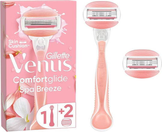 Venus Comfortglide Ξυραφάκι Σώματος με Ανταλλακτική Κεφαλή 3 Λεπίδων & Λιπαντική Ταινία Spa Breeze
