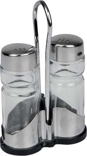 Venus Salt and Pepper Set Glass with Stand 2pcs