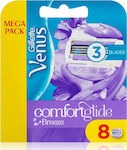 Gillette Venus ComfortGlide Replacement Heads with 3 Blades & Lubricating Tape Breeze 8pcs