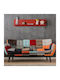 Regal Wand Red 120x25x20cm
