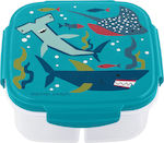 Stephen Joseph Kids Lunch Plastic Box Turquoise L15xW15xH6cm