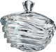 Bohemia Φοντανιέρα Kristall Wave mit Deckel 17x17x15.8cm Transparent