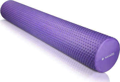 Navaris EVA Foam Roller Pilates Round Roller 90cm Purple