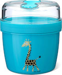 Carl Oscar N’ice Cup Kids Set Lunch Plastic Box 0.9lt Turquoise L11.7xW11.7xH12.9cm