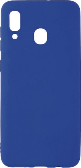 Matt Umschlag Rückseite Silikon Marineblau (Galaxy A20e)