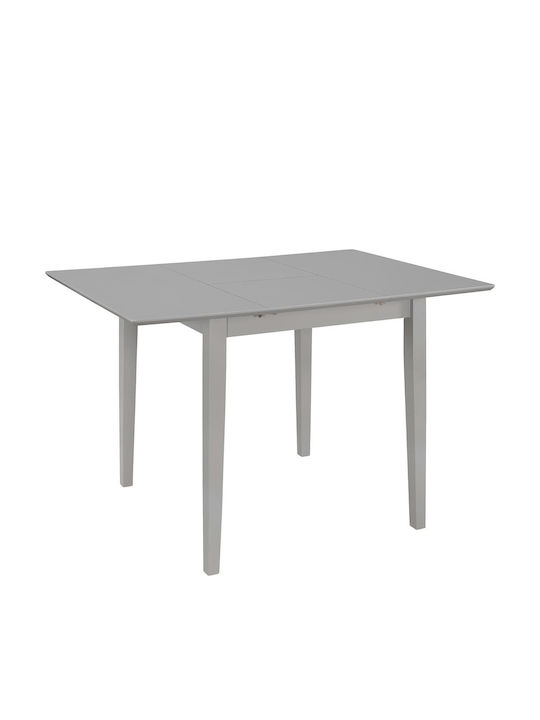 Table Dining Room Extendable Wooden Gray 80(+40)x80x74cm