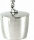 Zaros Metallic Sweet Jar Φοντανιέρα Μεταλλική με Καπάκι και Πόδι 20cm with Lid