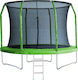 Skorpion Wheels Outdoor Trampoline 244cm with Net & Ladder