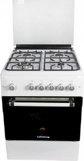 Ferre F6T40G2-WT Κουζίνα Υγραερίου 64lt με Εστίες Υγραερίου Π60εκ. Λευκή